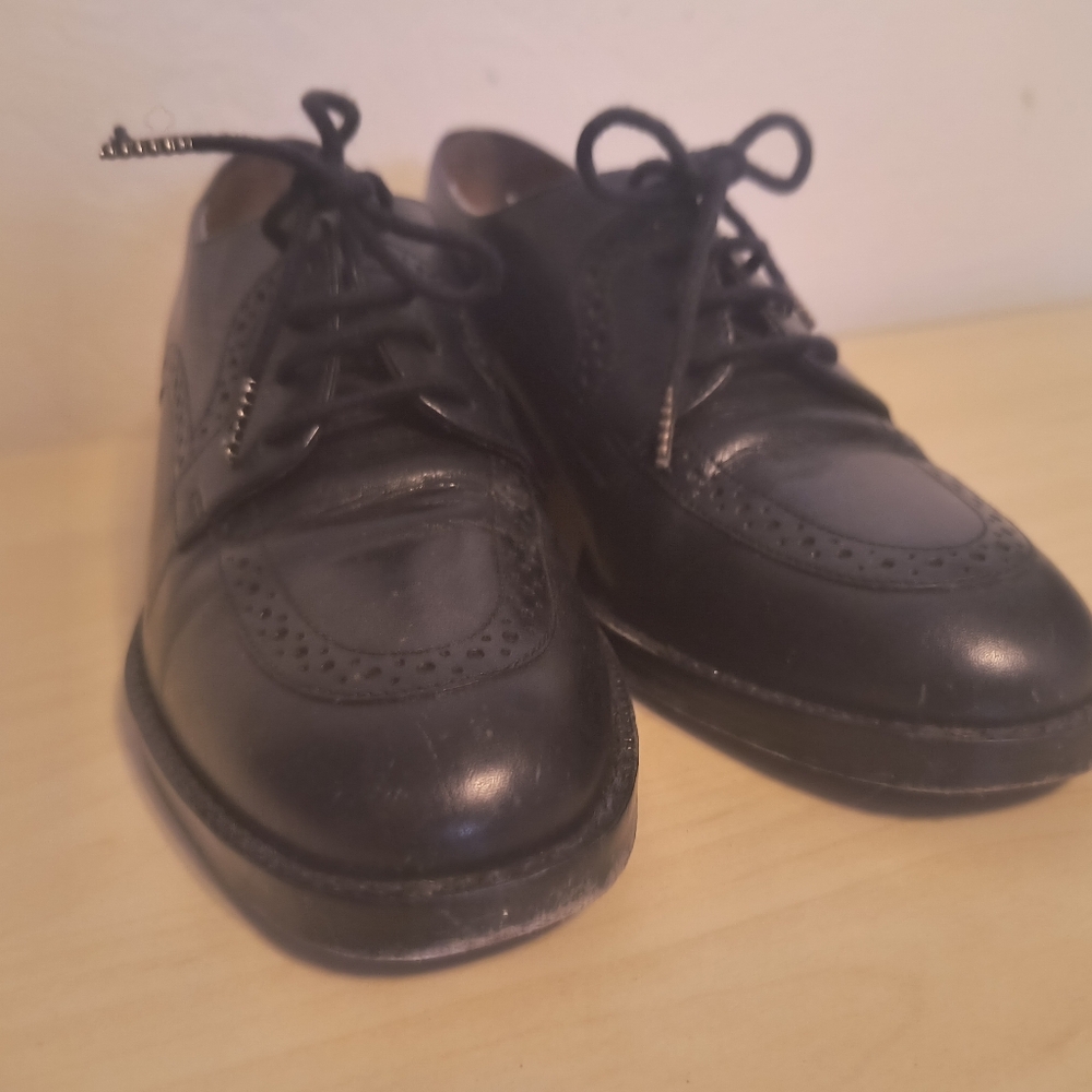 Franco Sarto Women's Black Leather Oxfords Size 6